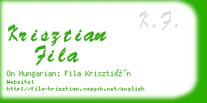 krisztian fila business card